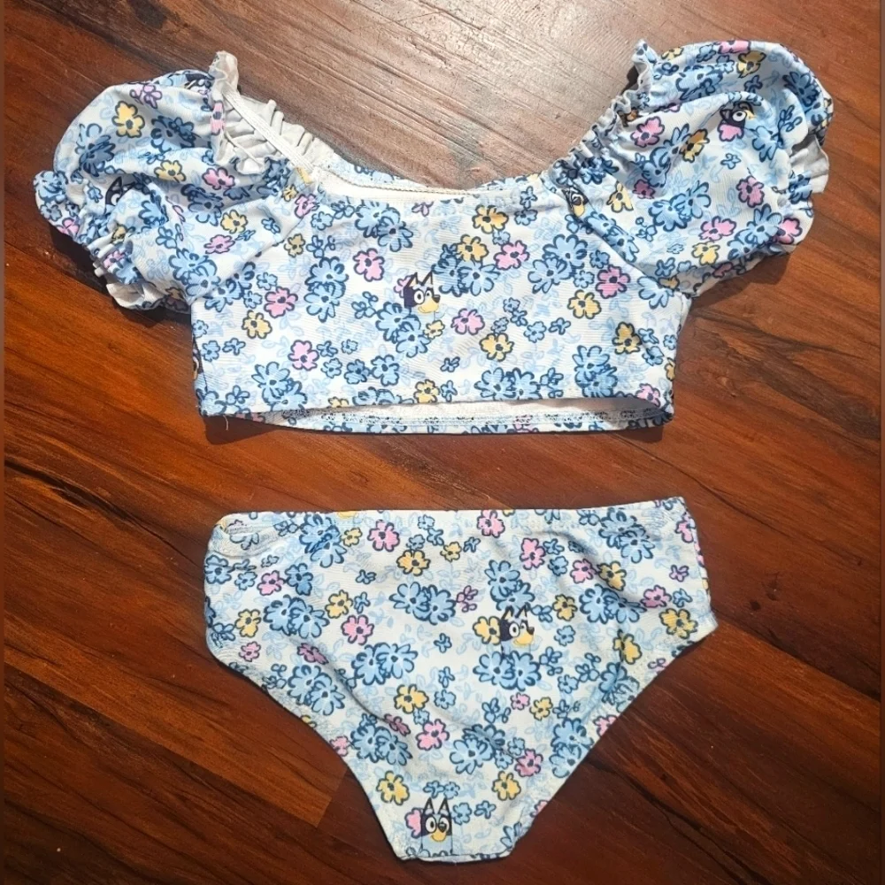 Floral Kids Matching Set - Blue